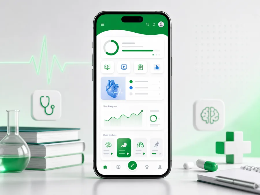 Aumed Prep mobile app preview