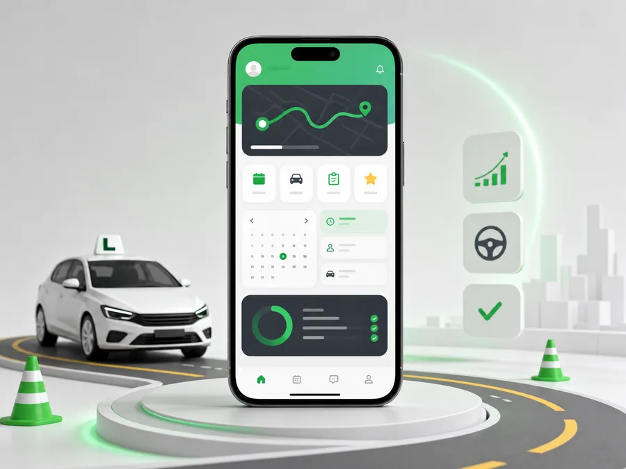 Q Driving School mobile app preview